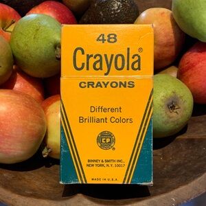 Vintage 1970s Crayola 48-Count Crayons Box